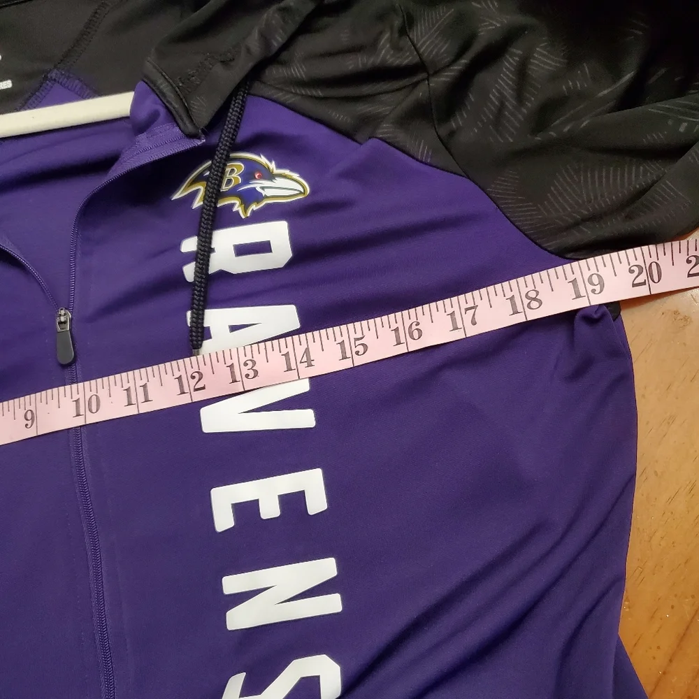 Fanatics Woman's Purple & Black Baltimore Ravens Zip-Up Hoodie Sz M Activewear - Picture 10 of 15